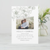 Anemone Bouquet Wedding Einladung (Stehend Vorderseite)