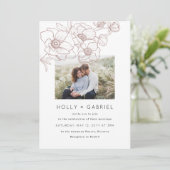 Anemone Bouquet Wedding Einladung (Stehend Vorderseite)