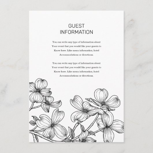 Anemone Bouquet Wedding Insert (Vorderseite)