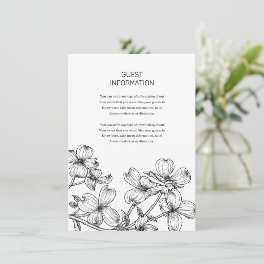 Anemone Bouquet Wedding Insert (Stehend Vorderseite)