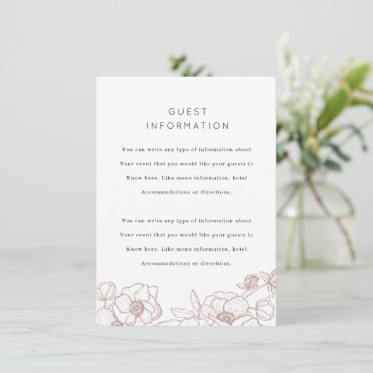 Anemone Bouquet Wedding Insert (Stehend Vorderseite)
