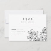 Anemone Bouquet Wedding RSVP (Vorderseite)