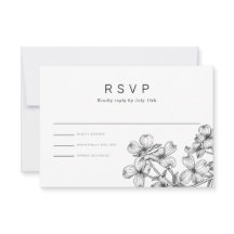 Anemone Bouquet Wedding RSVP