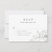 Anemone Bouquet Wedding RSVP (Vorderseite)