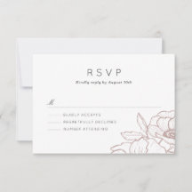 Anemone Bouquet Wedding RSVP
