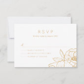 Anemone Bouquet Wedding RSVP Karte (Vorderseite)