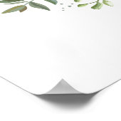 Anemone Bouquet Wedding Welcome Sign Poster (Ecke)