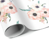 Anemone Brautparty Giftwrap Geschenkpapier (Rolleneckpunkt)