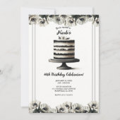 Anemone Cake Birthday Party Einladung (Vorderseite)