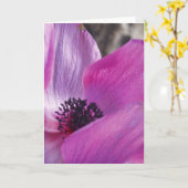 Anemone Closeup Grußkarte Karte (Gelbe Blume)