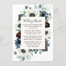 Anemone Dusty Blue Thistle Burgundy Floral Wedding