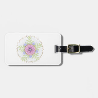 Anemone, Endive Blume, Wormwood und Mandeln Gepäckanhänger