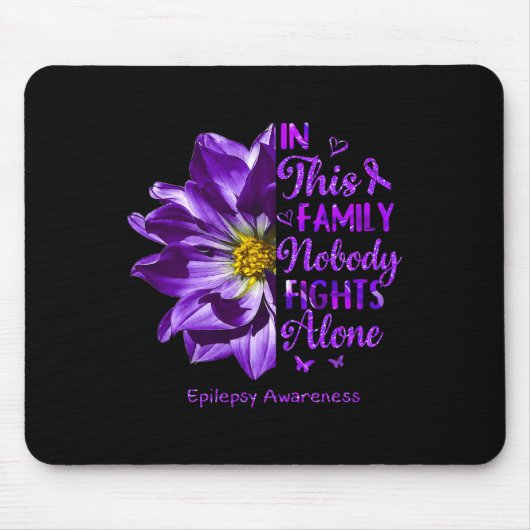Anemone Epilepsy Awareness Kostüme Niemand kämpft Mousepad (Vorne)