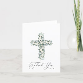Anemone Eukalyptus cross Religious Vielen Dank Dankeskarte