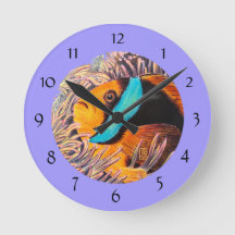 Anemone Fish NumberRound Wall Clock