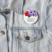 Anemone Floral Bridesmaid Button (Beispiel)