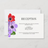 Anemone Floral Wedding Card Einladung (Vorderseite)