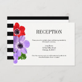 Anemone Floral Wedding Card Einladung