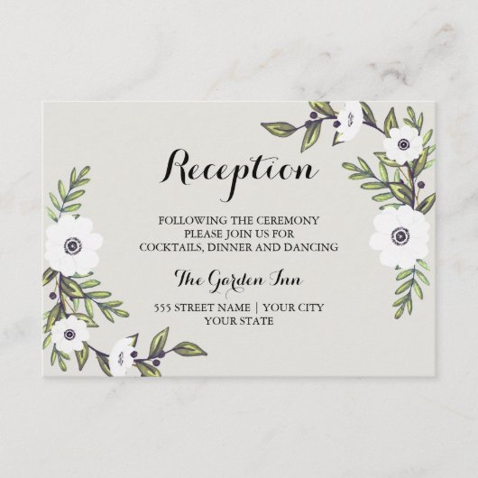 Anemone (gestrichen) - Empfang-Karte Begleitkarte (Vorderseite)