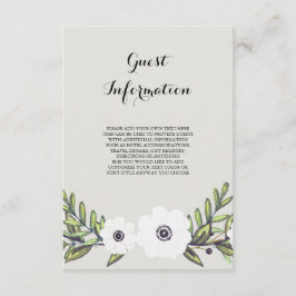 Anemone (gestrichen) - Informationskarte Begleitkarte