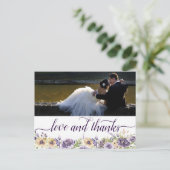 Anemone Green Garden Floral Boho Liebe Danke Postkarte (Stehend Vorderseite)