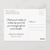 Anemone Green Garden Floral Boho Liebe Danke Postkarte (Rückseite)