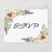 Anemone Greenery Floral Boho Moderne UAWG Response Postkarte (Vorderseite)