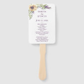 Anemone Greenery Floral Chic Boho Hochzeitsfeier Fächer (Vorderseite)