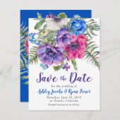 Anemone Hochzeit Speichern Sie das Datum Wasserfar Save The Date (Vorne/Hinten)