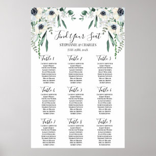 Anemone Hochzeitstabelle Poster
