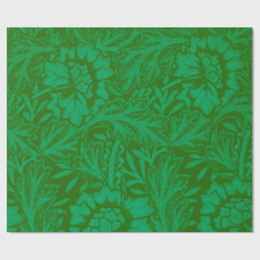 Anemone in Forest Green, ein William Morris-Muster Geschenkpapier (Flach)