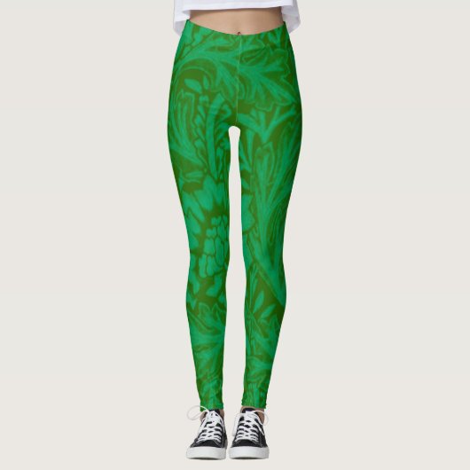 Anemone in Forest Green, Leggings (Vorderseite)