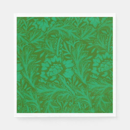 Anemone in Forest Green Serviette (Vorderseite)