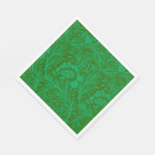 Anemone in Forest Green Serviette (Ecke)