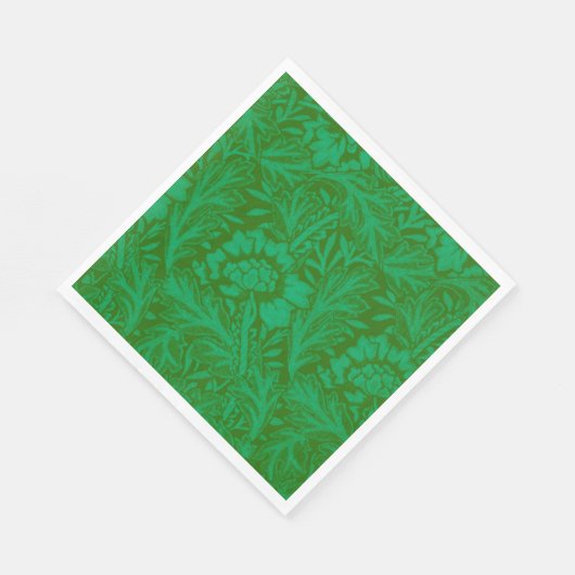 Anemone in Forest Green Serviette (Ecke)