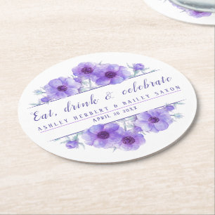 Anemone lila Blume feiern Untersetzer