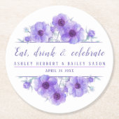 Anemone lila Blume feiern Untersetzer (Vorderseite)