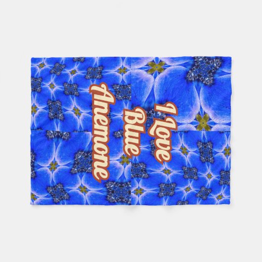 Anemone Muster Fleecedecke (Vorderseite (Horizontal))