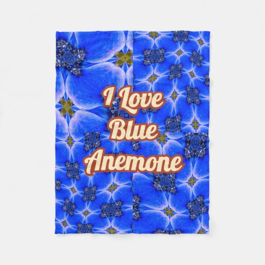 Anemone Muster Fleecedecke (Vorderseite)