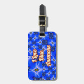 Anemone Muster Gepäckanhänger (Vorderseite vertikal)