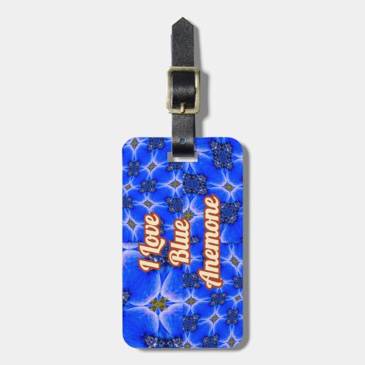 Anemone Muster Gepäckanhänger (Vorderseite vertikal)