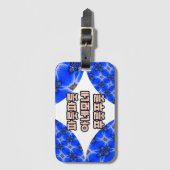 Anemone Muster Gepäckanhänger (Vorderseite Vertikal)