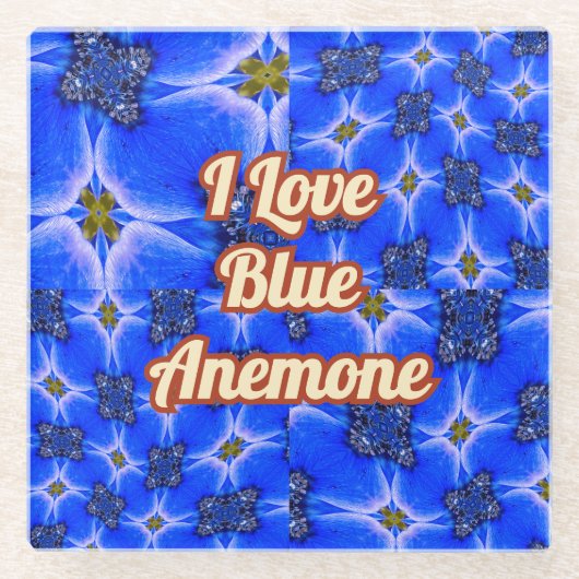 Anemone Muster Glasuntersetzer (Vorderseite)