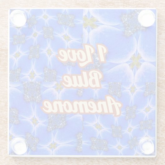 Anemone Muster Glasuntersetzer (Rückseite)