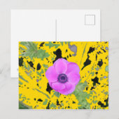 Anemone-Muster-Hintergrund Postkarte (Vorne/Hinten)
