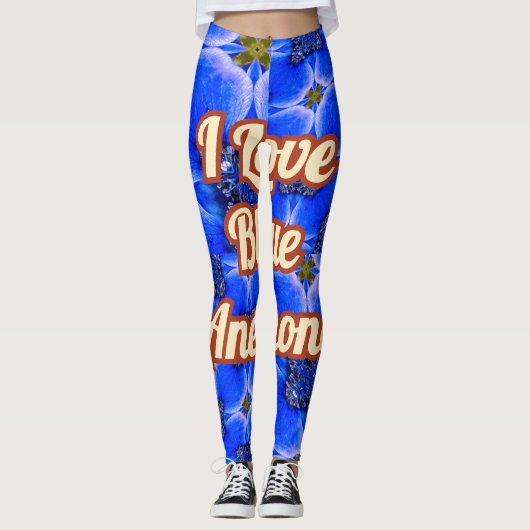 Anemone Muster Leggings (Vorderseite)