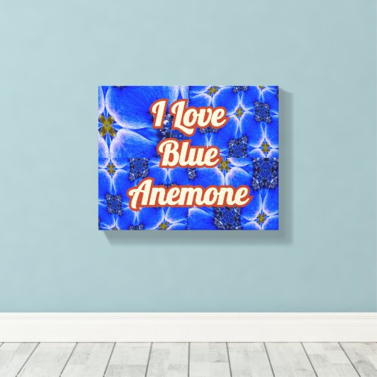Anemone Muster Leinwanddruck (Insitu (Holzboden))