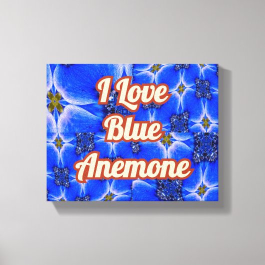 Anemone Muster Leinwanddruck (Vorderseite)