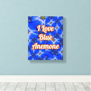 Anemone Muster Leinwanddruck