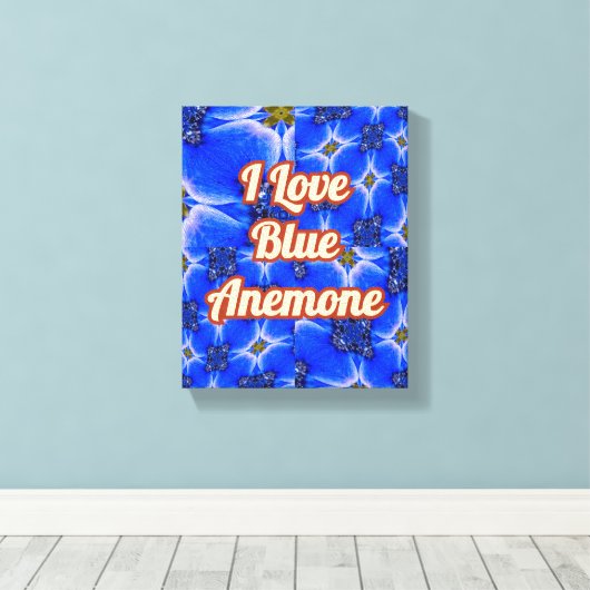 Anemone Muster Leinwanddruck (Insitu (Holzboden))